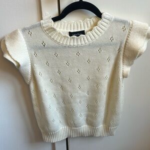 Sleeveless Cream Sweater